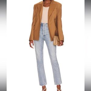 AGOLDE Light Wash Riley High Rise Denim Jeans